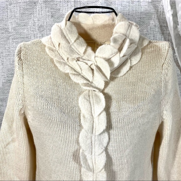 Moth Swallows knit wool cardigan size S - Picture 4 of 7